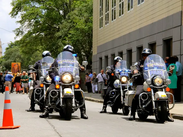 Police in Münster celebrate the commencement of the fourth year for the training program titled...